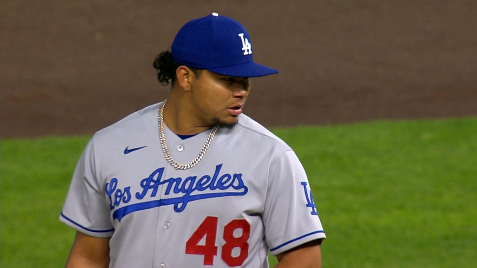 Brusdar Graterol throws baseball at 101 MPH which breaks his gold