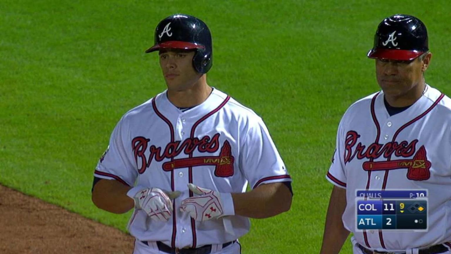 COL@ATL: Recker earns his first hit with the Braves | 07/15/2016 ...