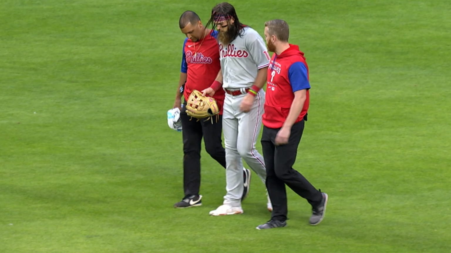 Phillies center fielder Brandon Marsh scratched with right shoulder  inflammation