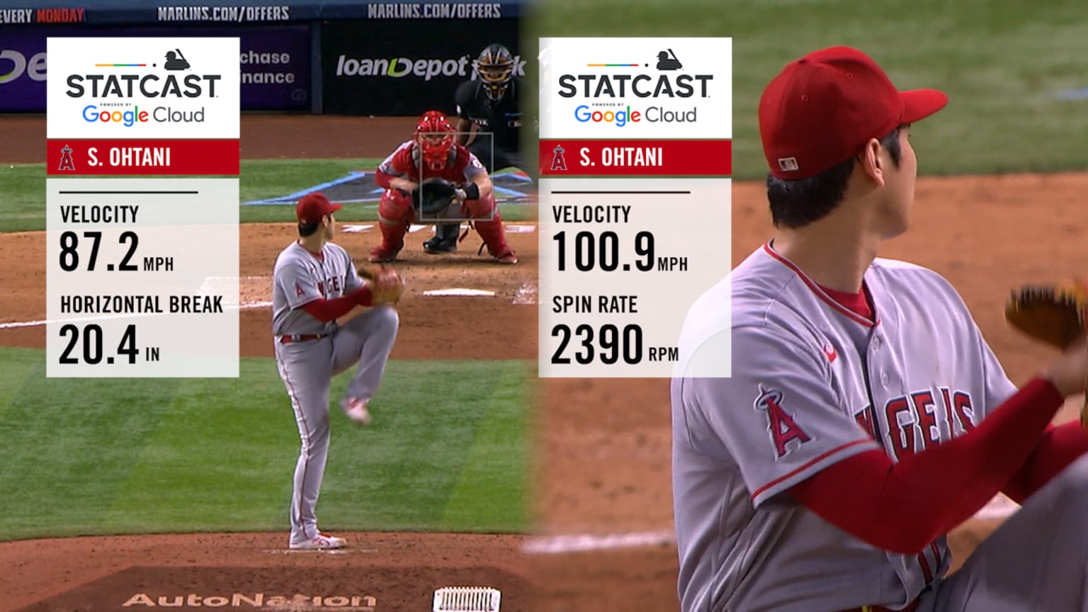 Dual-threat star Ohtani pitches 100mph then hits 450ft HR in same