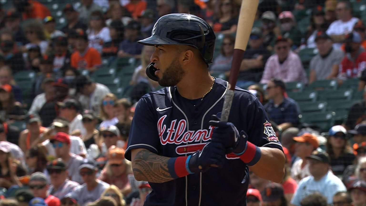 Eddie Rosario hits for the cycle; Braves avoid sweep by Giants - Sports  Illustrated