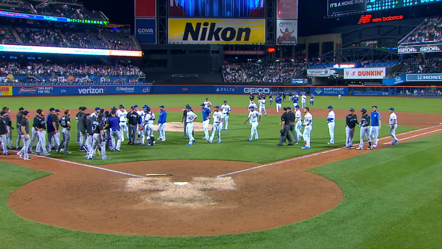 Benches clear after Desmond HBP 06/07/2019 Colorado Rockies