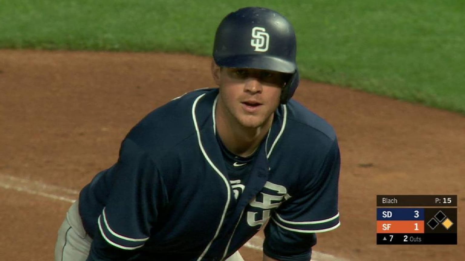 SD@SF: Myers hustles to first for an infield single | 06/22/2018 | San ...