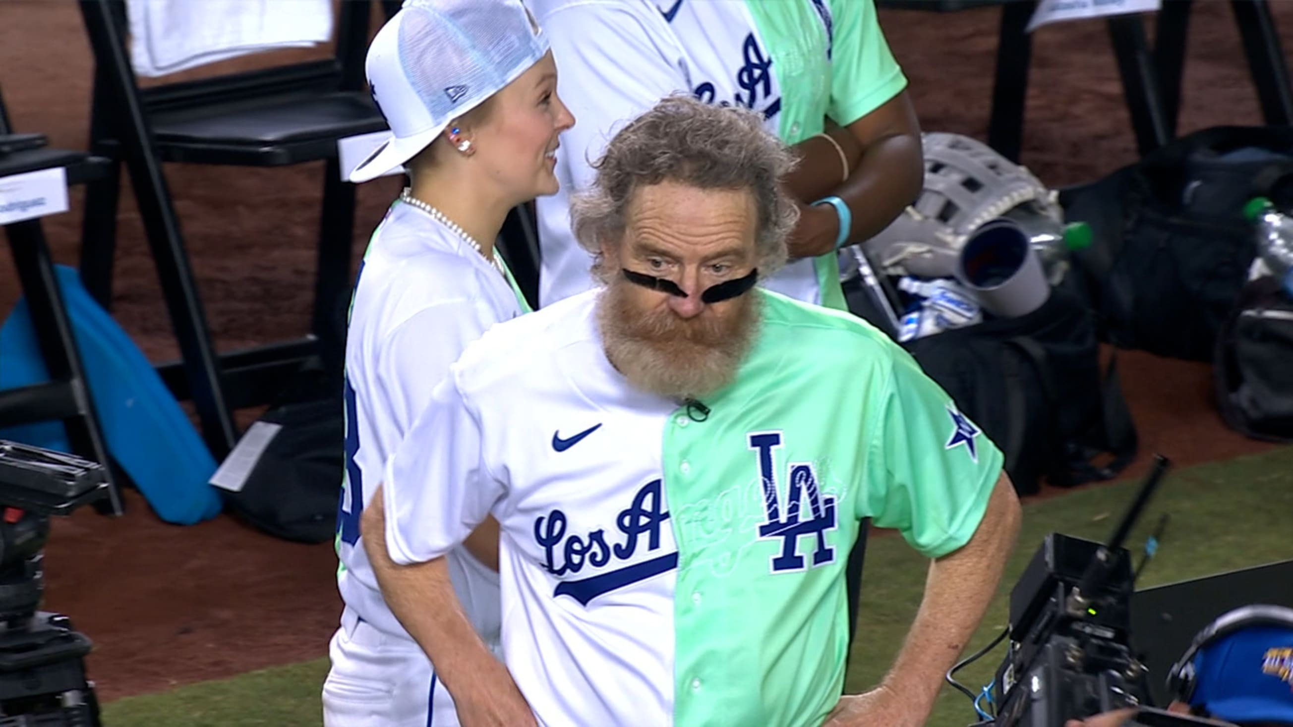 Bryan Cranston EJECTED from MLB All-Star celebrity softball game after  arguing with umpires and throwing bubble gum