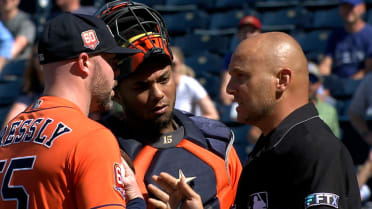 Astros closer Ryan Pressly drops truth bomb on umpire after