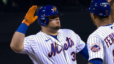 This is a 2023 photo of Daniel Vogelbach of the New York Mets baseball  team. This image reflects the Mets active roster as of Thursday, Feb. 23,  2023, when this image was
