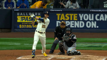 MLB on X: .@Christianyelich's brother (a U.S. Marine) is watching him play  for the first time in four years. So of course Christian went yard.  #BiggerThanBaseball  / X