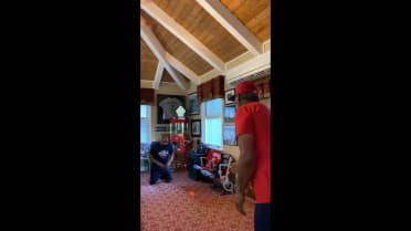 Manuel demonstrates indoor drills