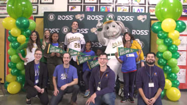 Olson, A's give back to community
