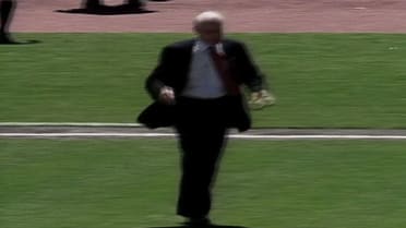 DiMaggio's first pitch