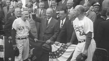 Eisenhower attends Game 1