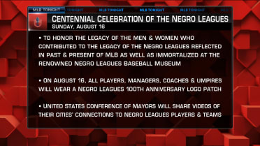MLB to celebrate Negro Leagues centennial Aug. 16