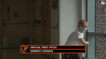 Andrew Lowman Throws 1st Pitch  