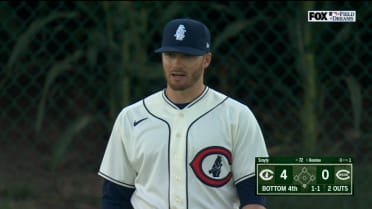 Happ mic'd up at Field of Dreams