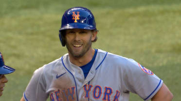 Jeff McNeil #6 - Game Used Blue Alt. Road Jersey with Seaver Patch - 2-3,  RBI and 1 Run Scored - Mets vs. Nationals - 9/5/21