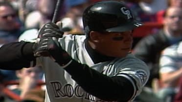 Galarraga gets first Rockies hit