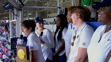 ND women sing at Wrigley Field