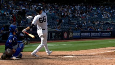 Kyle Higashioka 7th Home Run of the Season #Yankees #MLB Distance: 408ft  Exit Velocity: 104 MPH Launch Angle: 38°