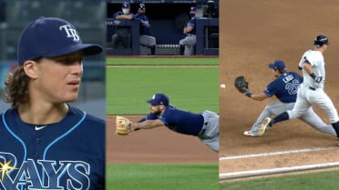 Glasnow's no-no bid ends in 6th