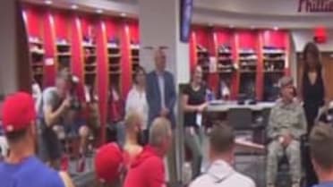 ALS patient speaks to Phillies 
