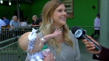 Danielle Knebel on softball game