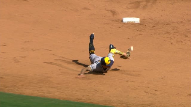 Kolten Wong Makes a Circus Flip to the Shortstop to Start the Double Play :  r/sports