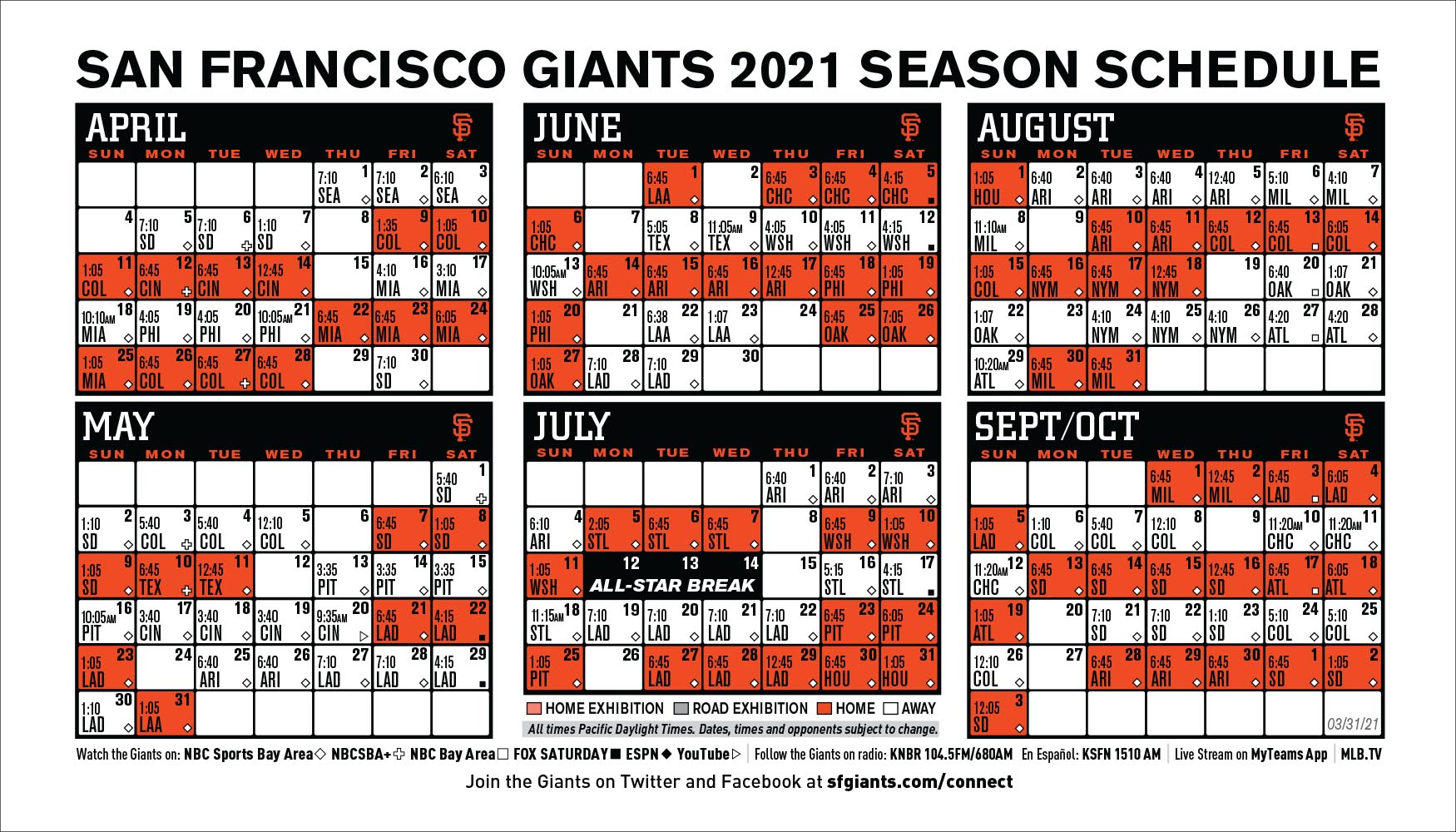 Cincinnati Reds Calendar 2022 Printable Schedule San Francisco Giants