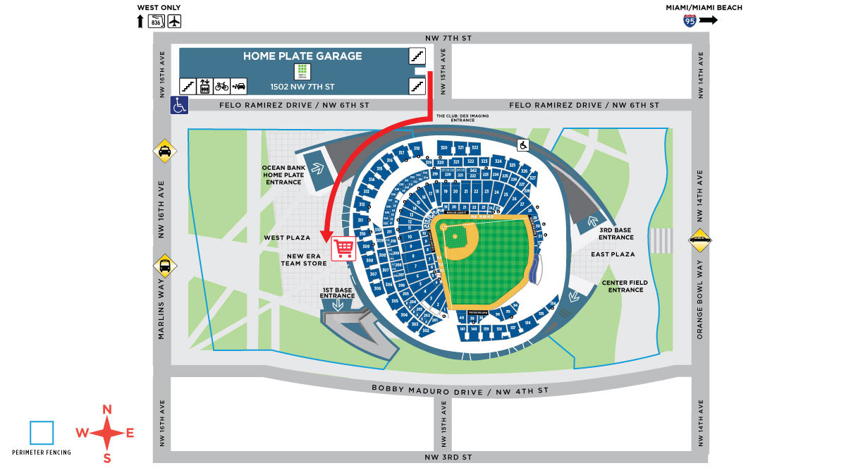 Miami Marlins Loan Depot Park Stadium Map Digital Download 