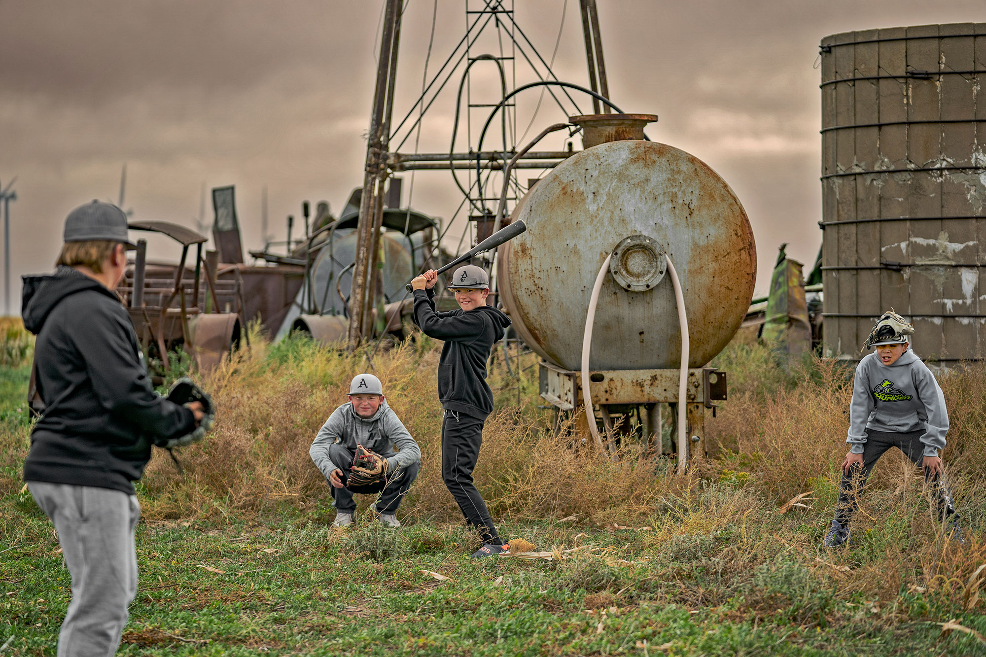 There's always time for a game in Claude, Texas. (Photo courtesy of Jean Fruth)