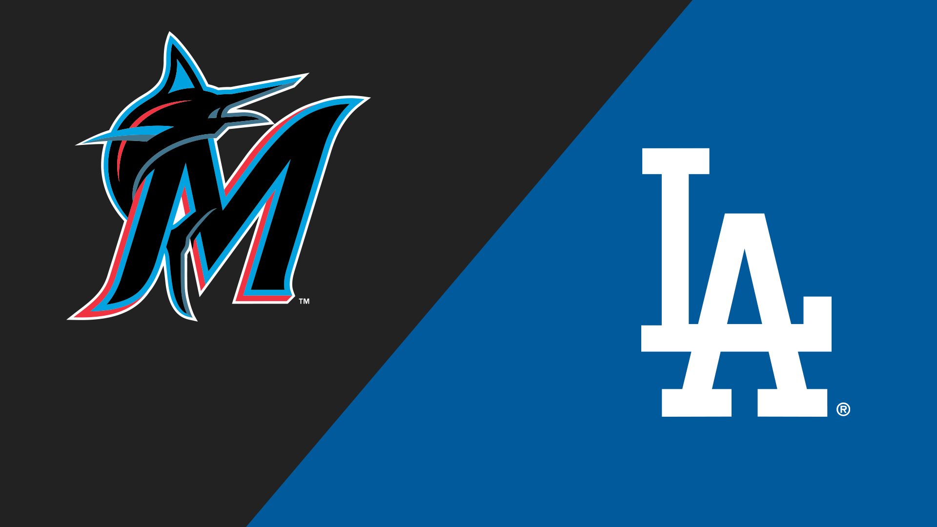 Marlins at Dodgers logo