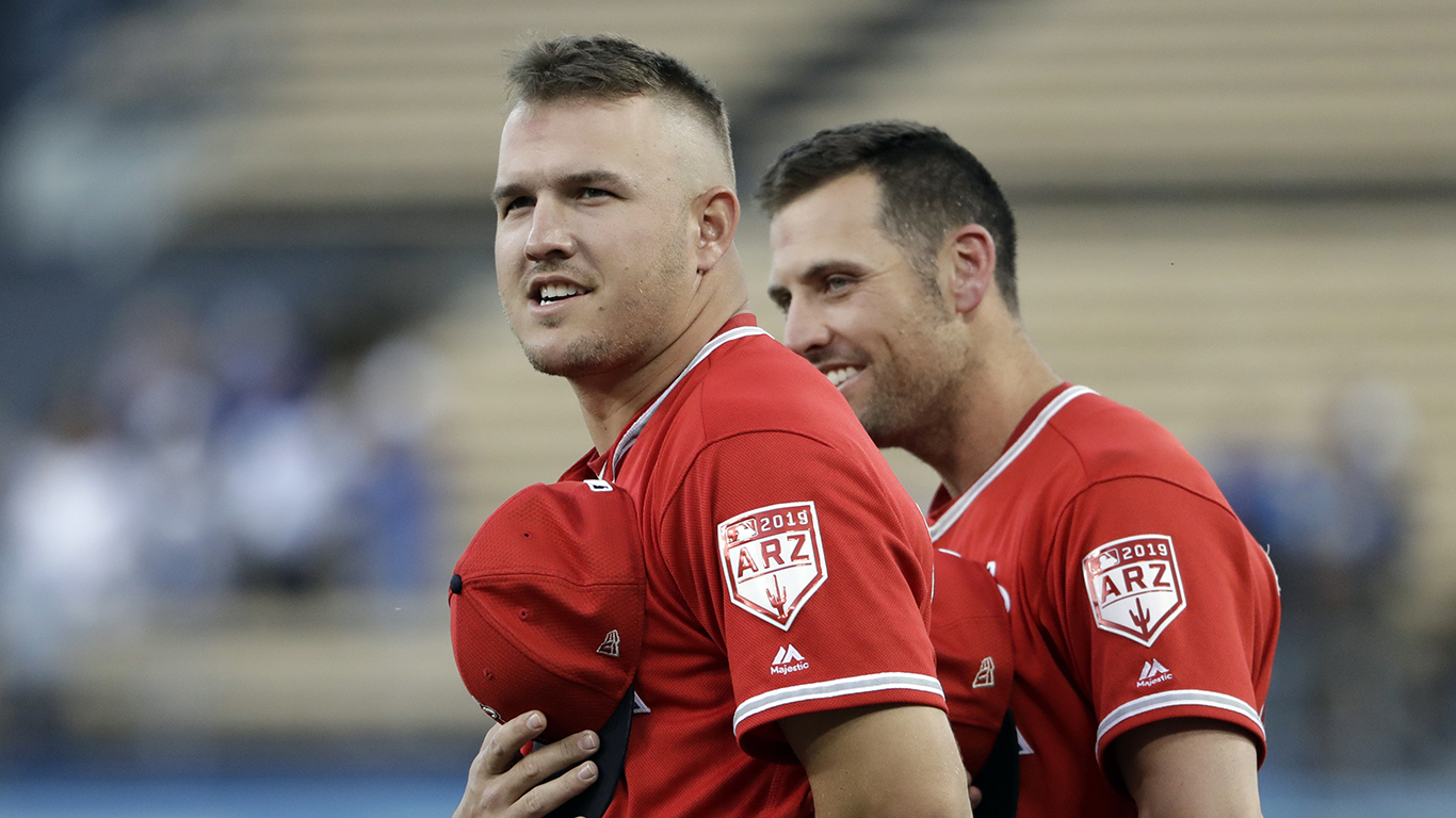 Mike Trout posted a photo from his senior prom