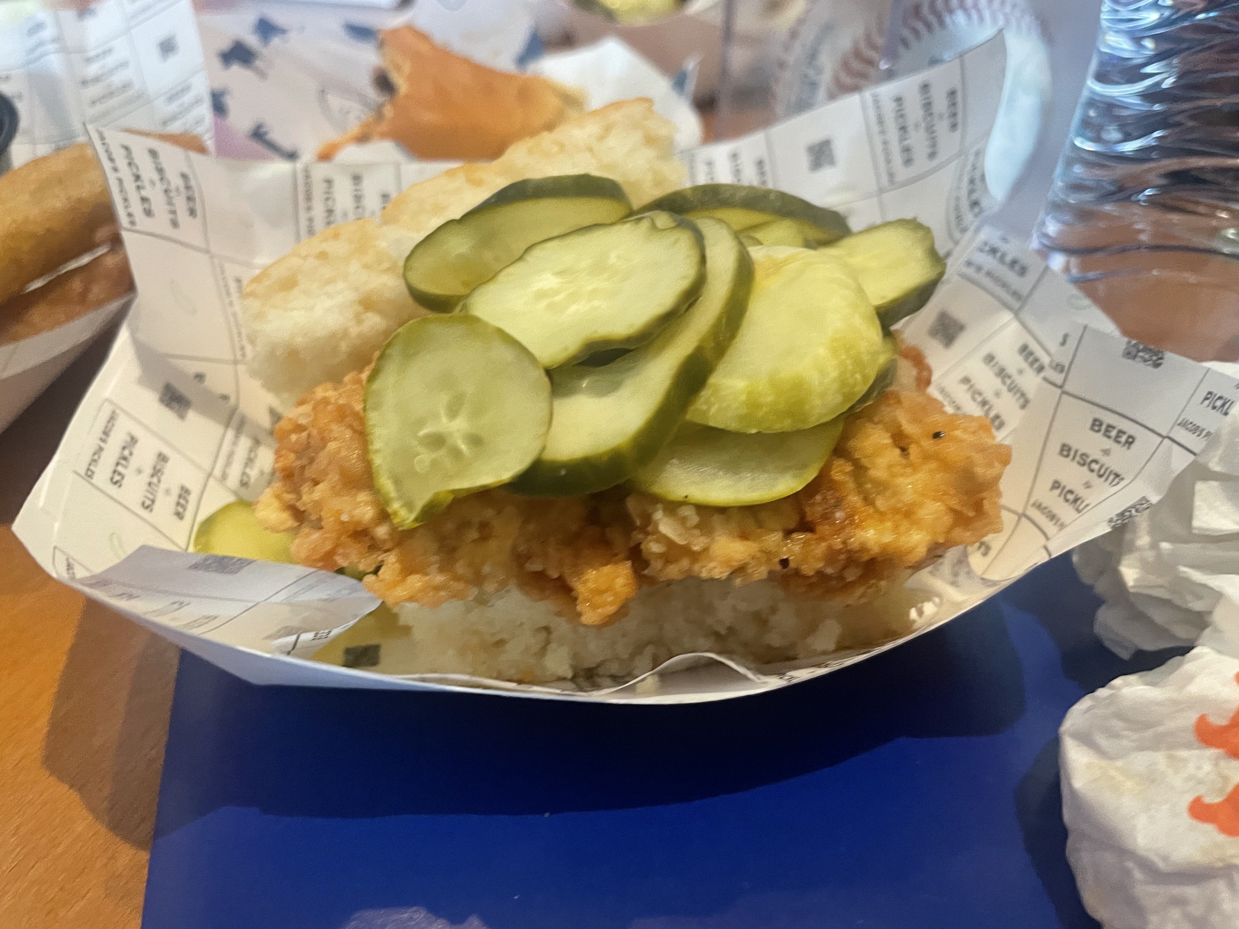 The fried chicken sandwich from Jacob's Pickles