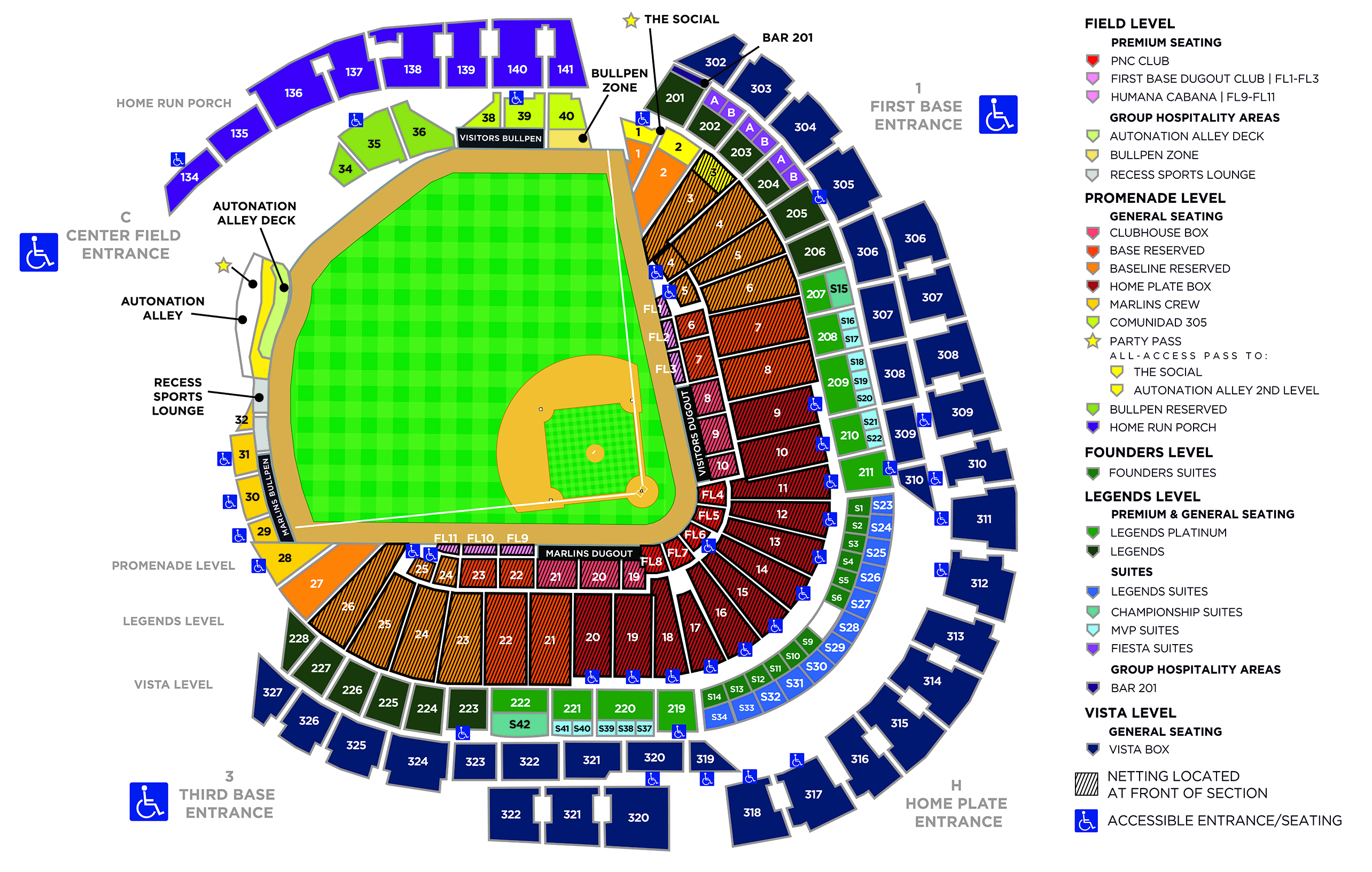 loanDepot park Seat Map