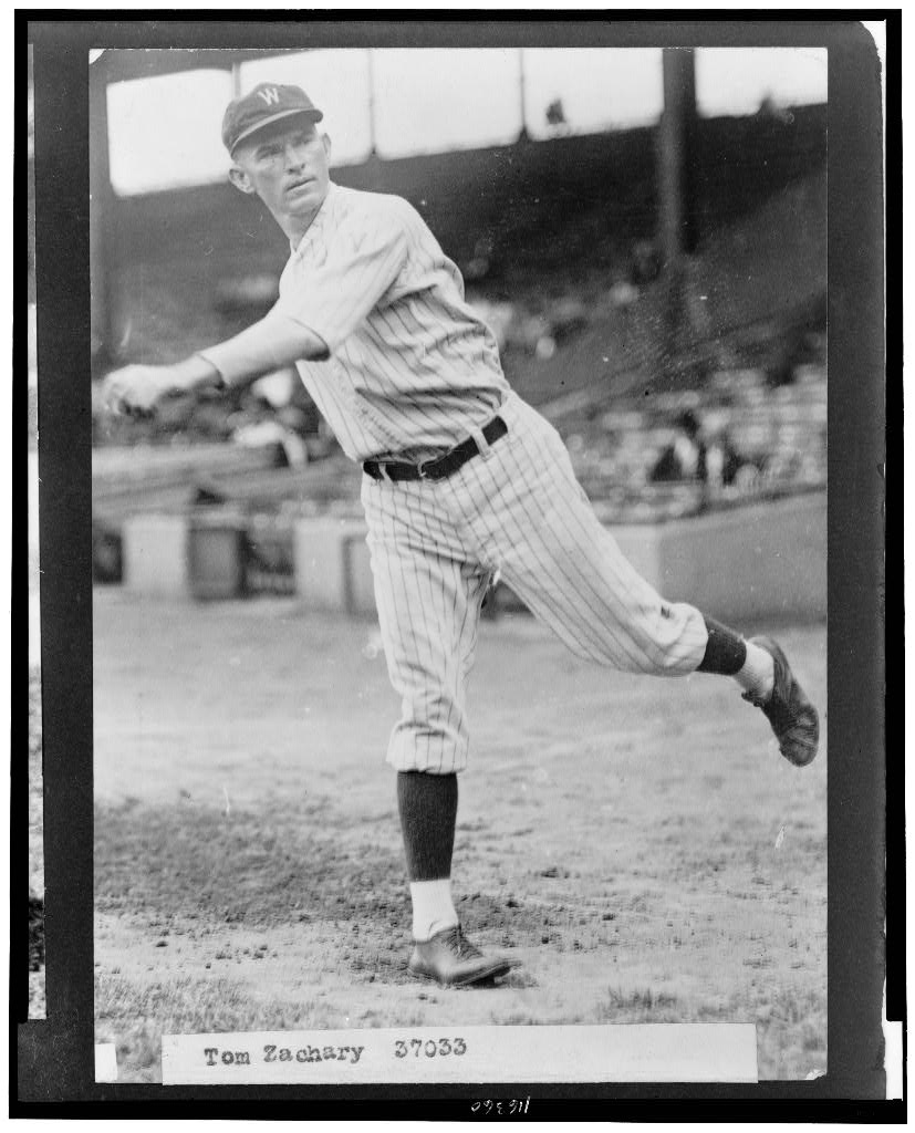 Tom Zachary with Washington in the mid-1920s. (Library of Congress)