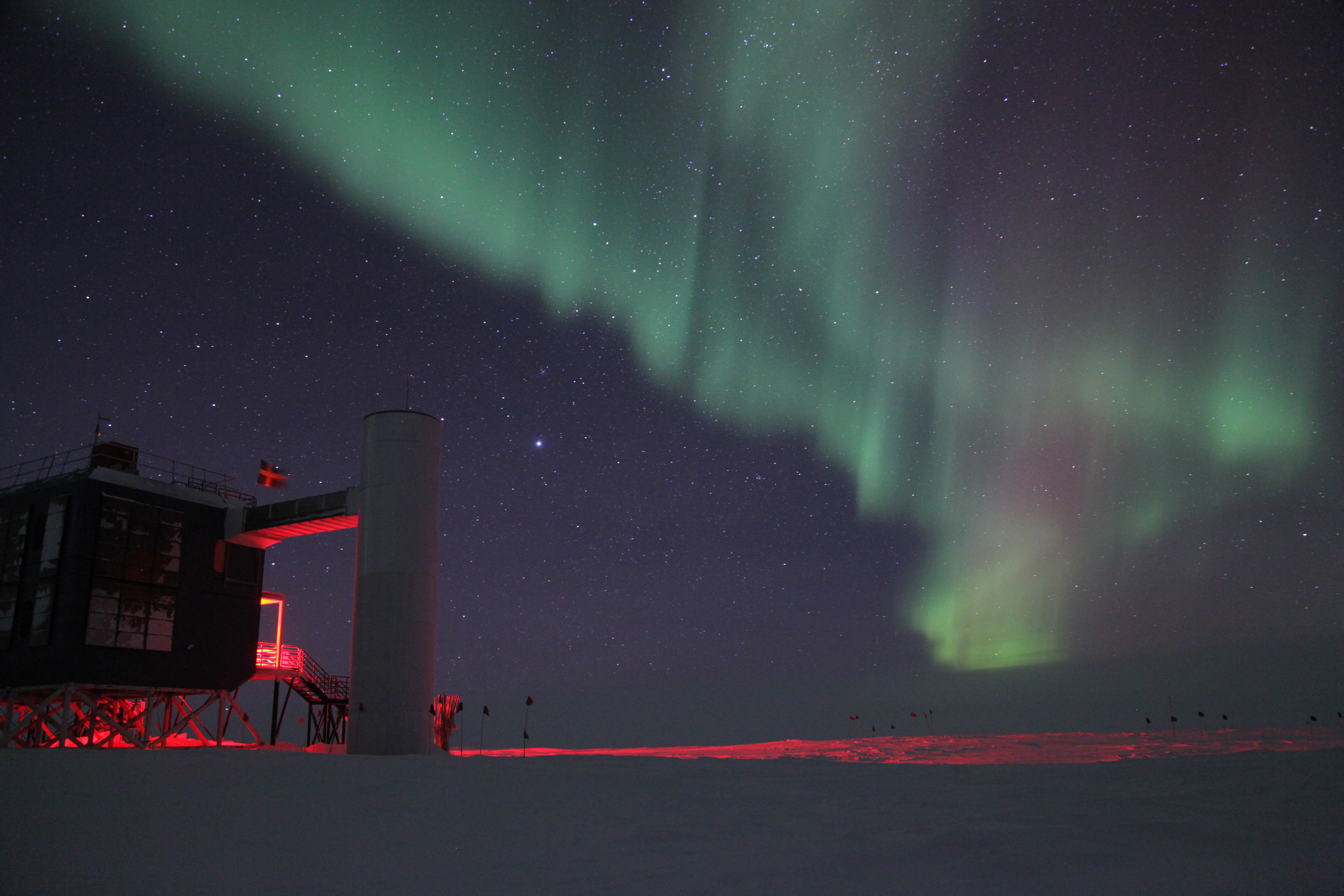 The IceCube laboratory at Amundsen-Scott South Pole Station. (Sven Lidstrom via the National Science Foundation)