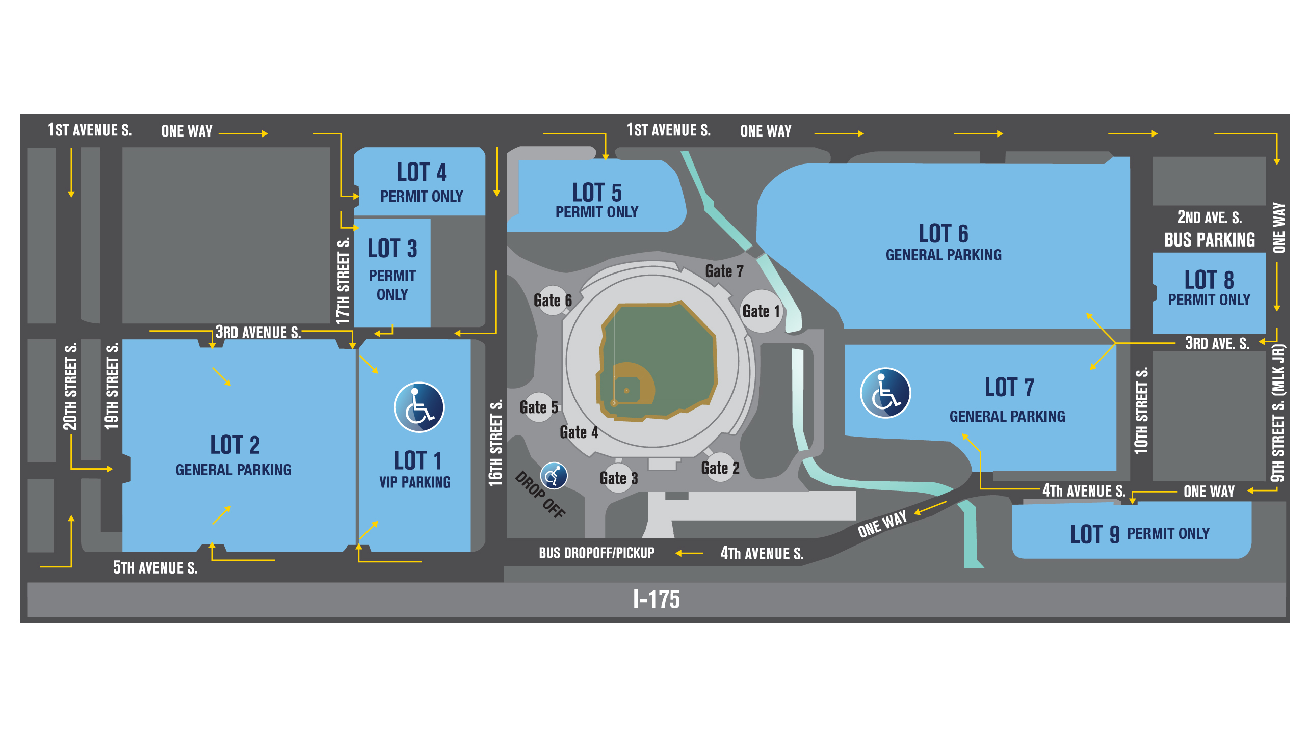 Tropicana Field Parking Map Parking At Tropicana Field | Tampa Bay Rays