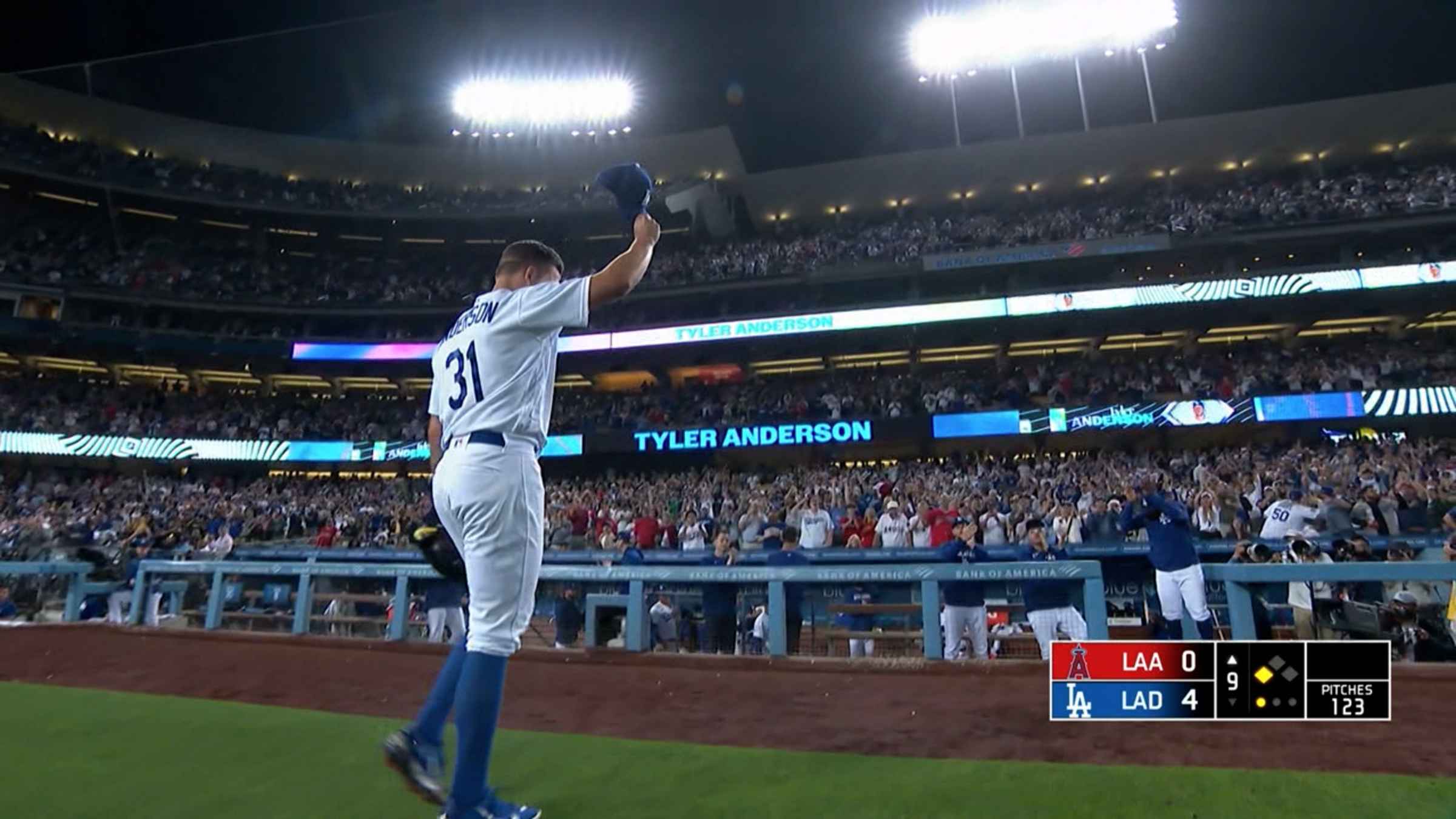 Dodgers' Tyler Anderson loses no-hit bid with one out in ninth inning  against Shohei Ohtani, Los Angeles Angels - ESPN