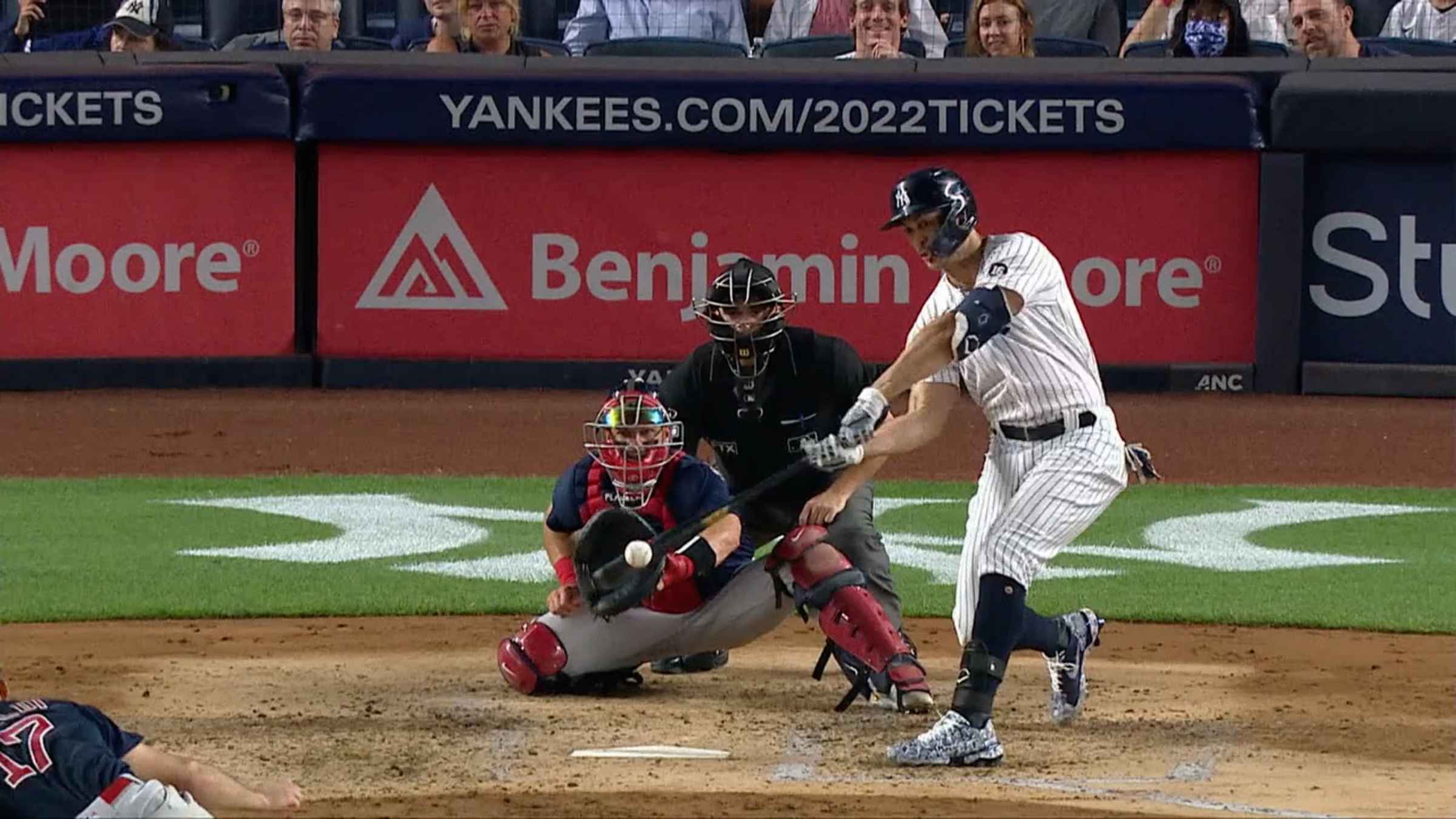 Giancarlo Stanton Crushes Home Run Against Cleveland Guardians