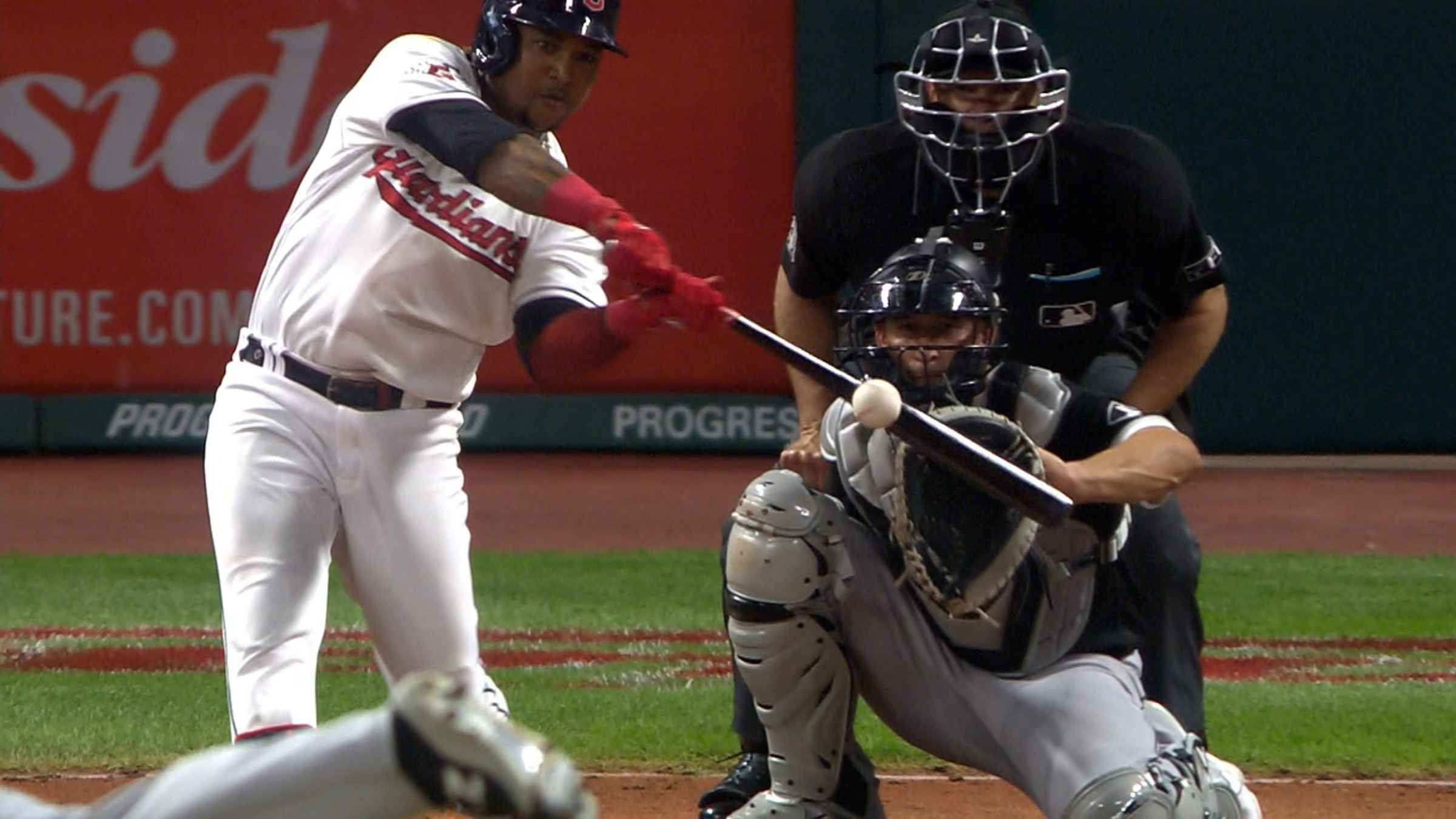 Jose Ramirez swing. Slow Motion  MLB Baseball Highlights 2022