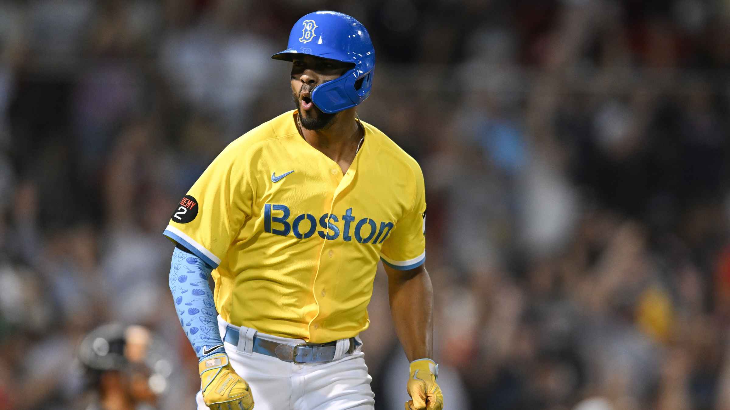 red sox blue and yellow jersey