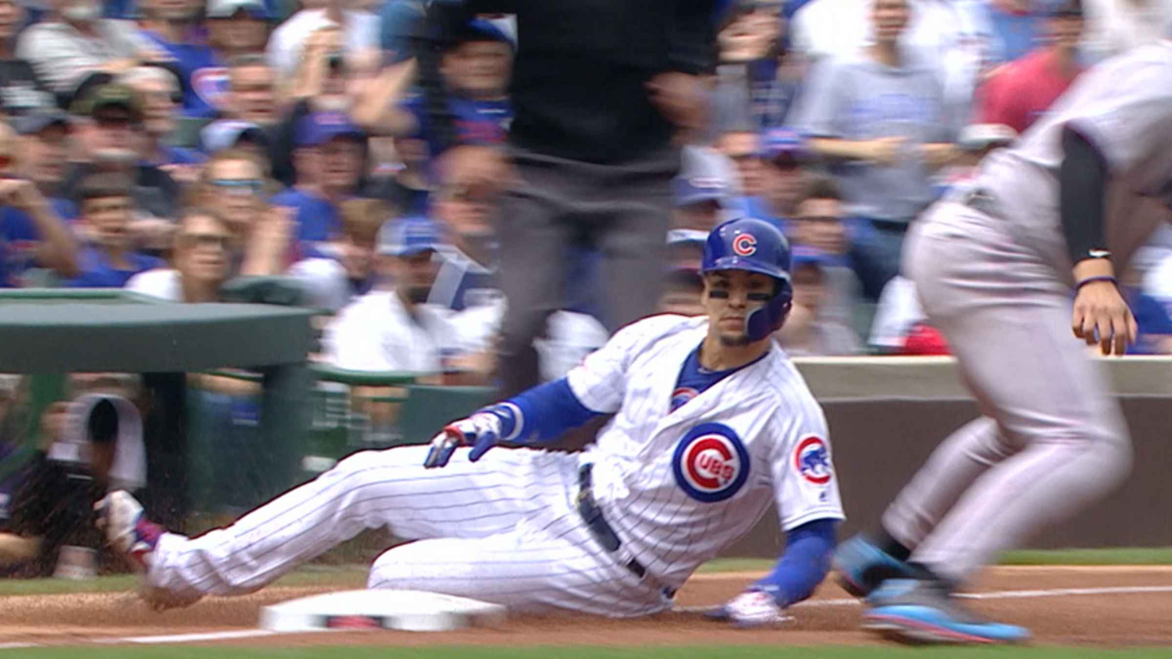 Javier Báez's swim-slide steal, 03/13/2023