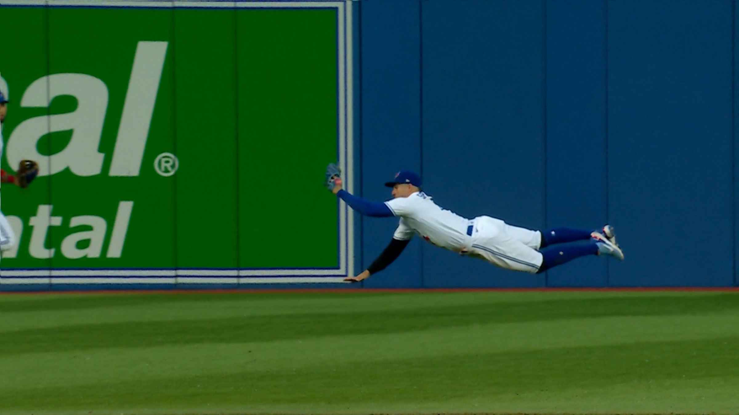 Watch: George Springer saves Blue Jays with diving catch in ninth inning