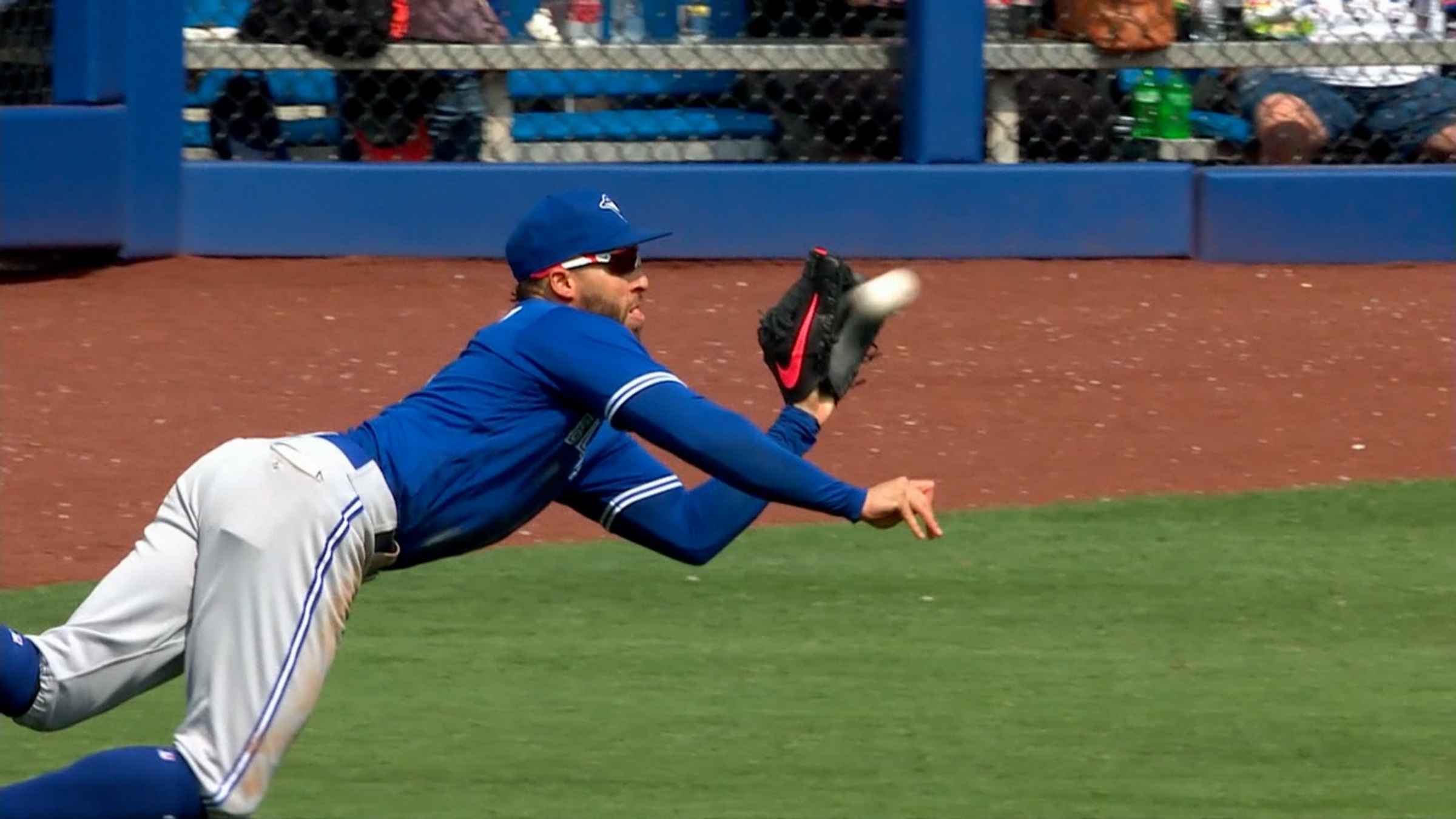 Watch: George Springer saves Blue Jays with diving catch in ninth inning