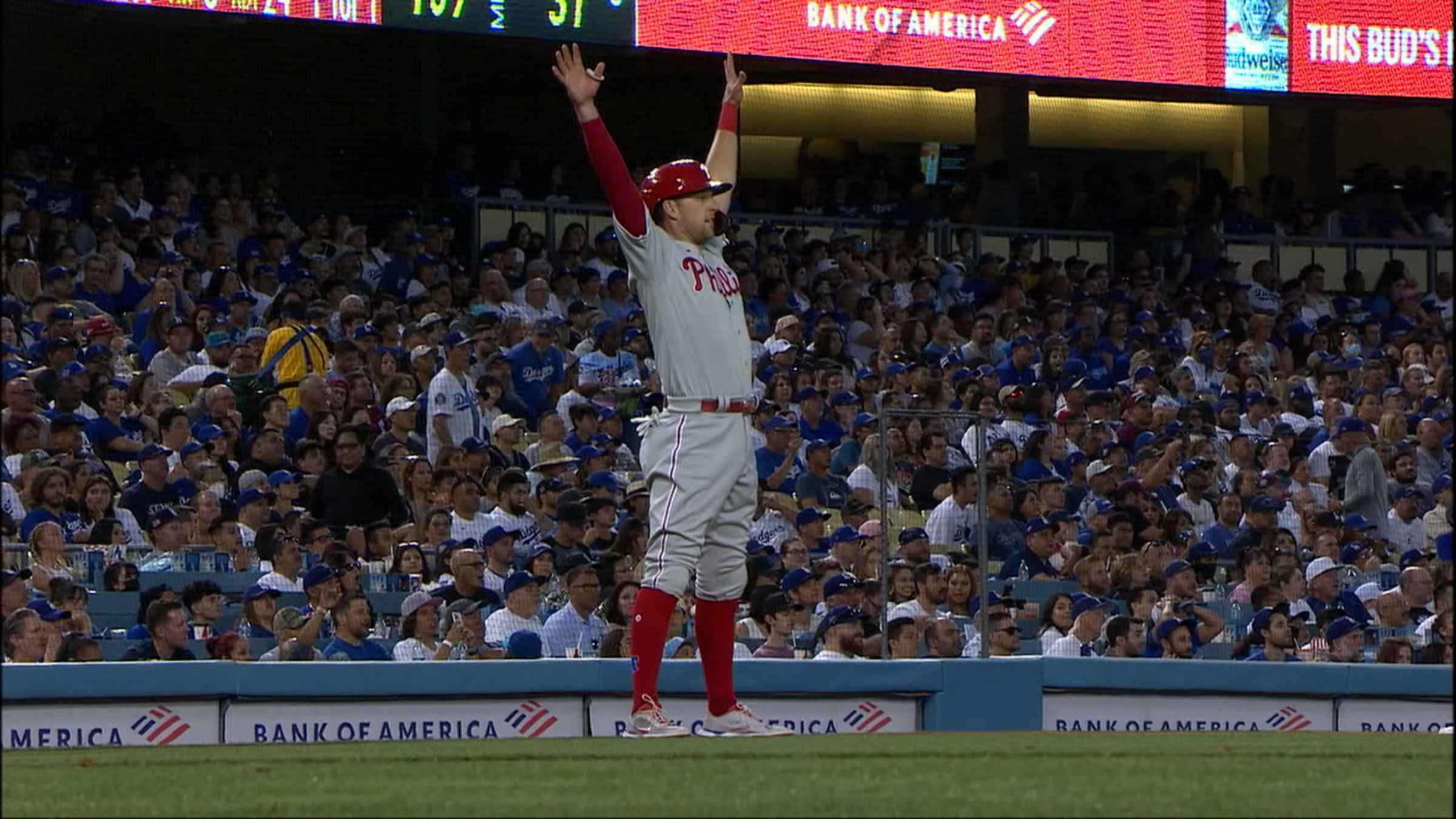 B/R Walk-Off on X: Bryce Harper showing off his strawberry ice cream elbow  guard 😮‍💨 @ariagloves  / X