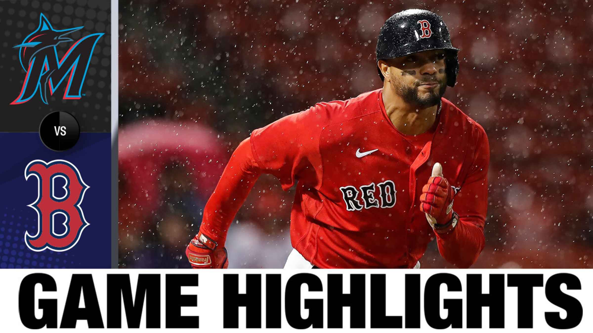 Verdugo, Red Sox beat Marlins in rain-shortened game