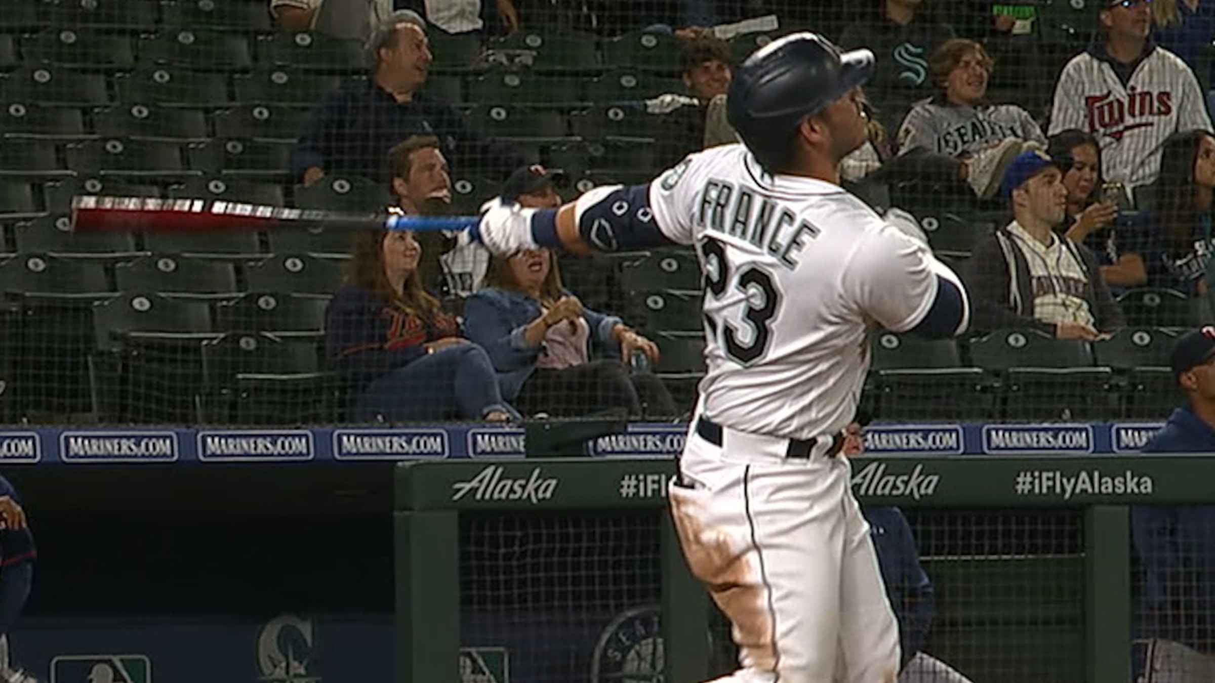 Ty France breaks the video board in left with a monster Solo HR to put the  Ms ahead 3-2 : r/Mariners