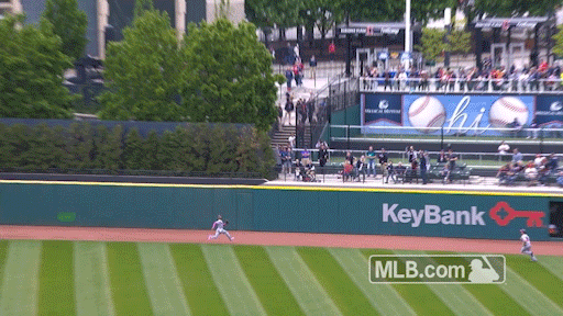 Byron Buxton showed no regard for the wall as he made this insane