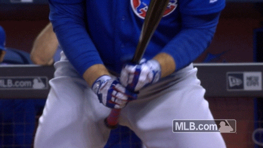 Anthony Rizzo went full Little League and choked way up on his bat before h...