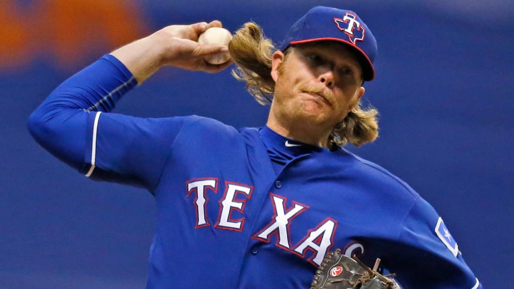 "I don't put people on board and I challenge everybody," said Rangers rotation hopeful A.J. Griffin. (AP)