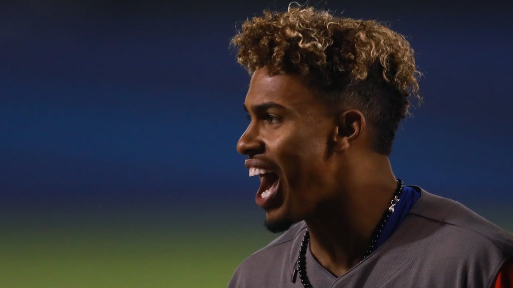 Cleveland Indians shortstop Francisco Lindor is sporting a new haircut and  color as Lindor took batting practice and infield practice at spring …